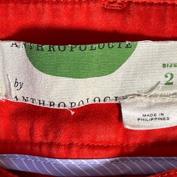 Anthropologie Orange Trouser Style Jeans Sz 2 - Picture 6 of 10